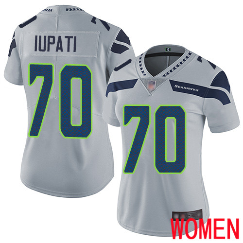 Seattle Seahawks Limited Grey Women Mike Iupati Alternate Jersey NFL Football 70 Vapor Untouchable